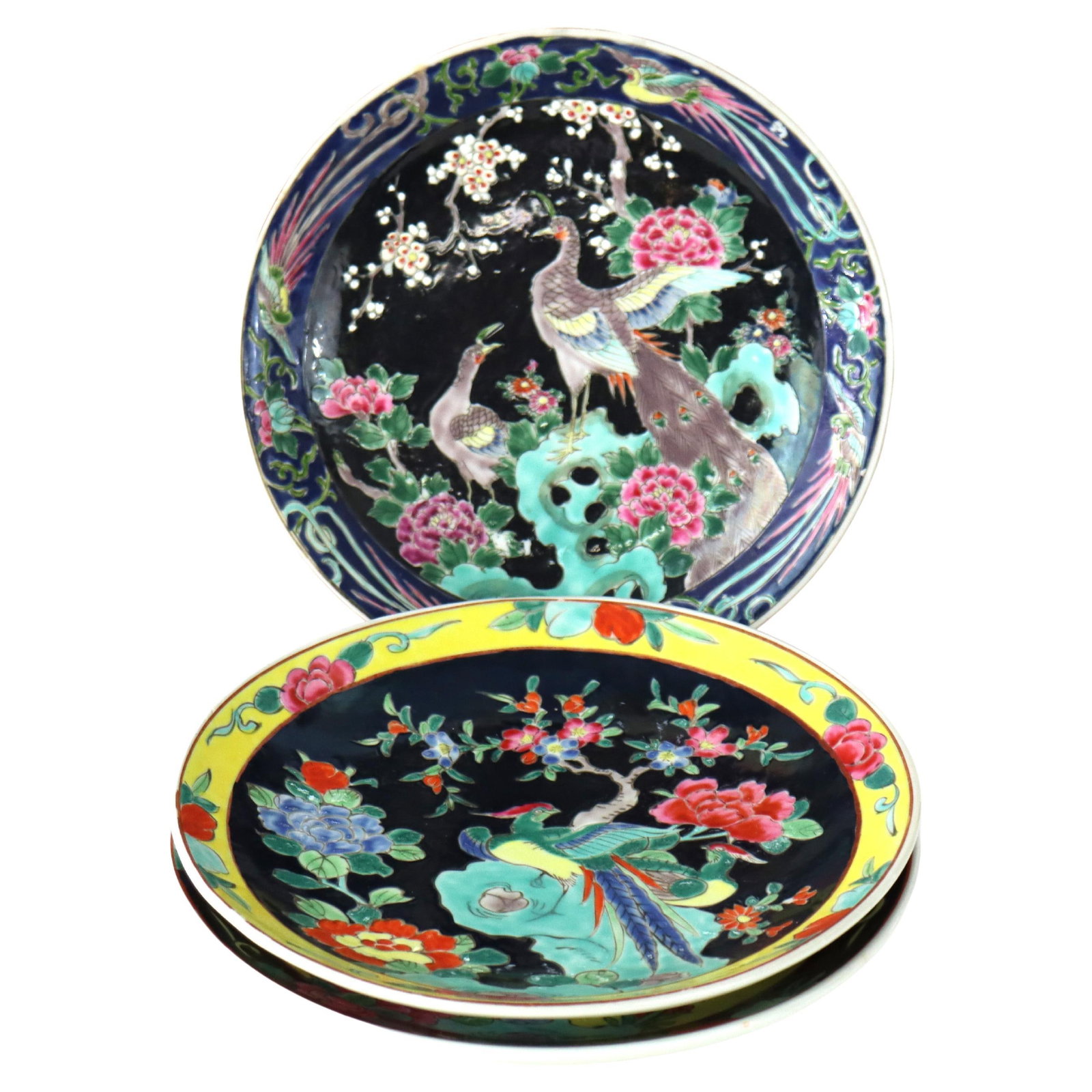 Set of 3 Antique Japanese Nippon Plates C1930 Hand-Painted (1 of 15)