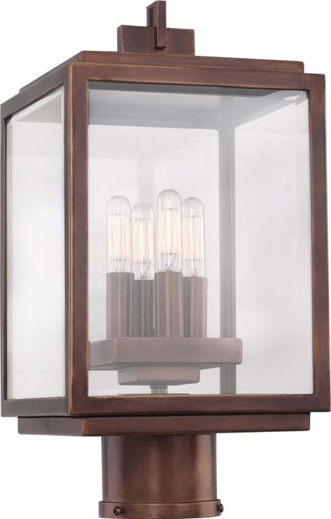 Kalco Chester Copper Patina 4-Light Outdoor Pier Mount Light (1 of 1)
