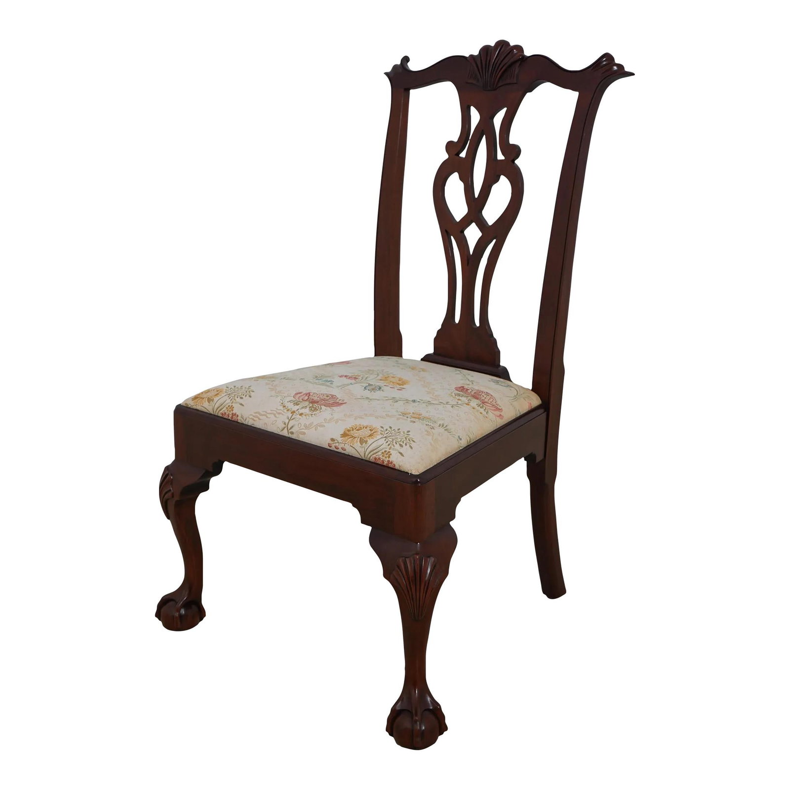 Henkel Harris Chippendale Mahogany Side Chair with Ball & Claw Feet: Henkel Harris Chippendale Mahogany Side Chair with Ball & Claw Feet This exquisite Henkel Harris Ball & Claw Chippendale Side Chair is a timeless piece, crafted from high-quality mahogany and designed
