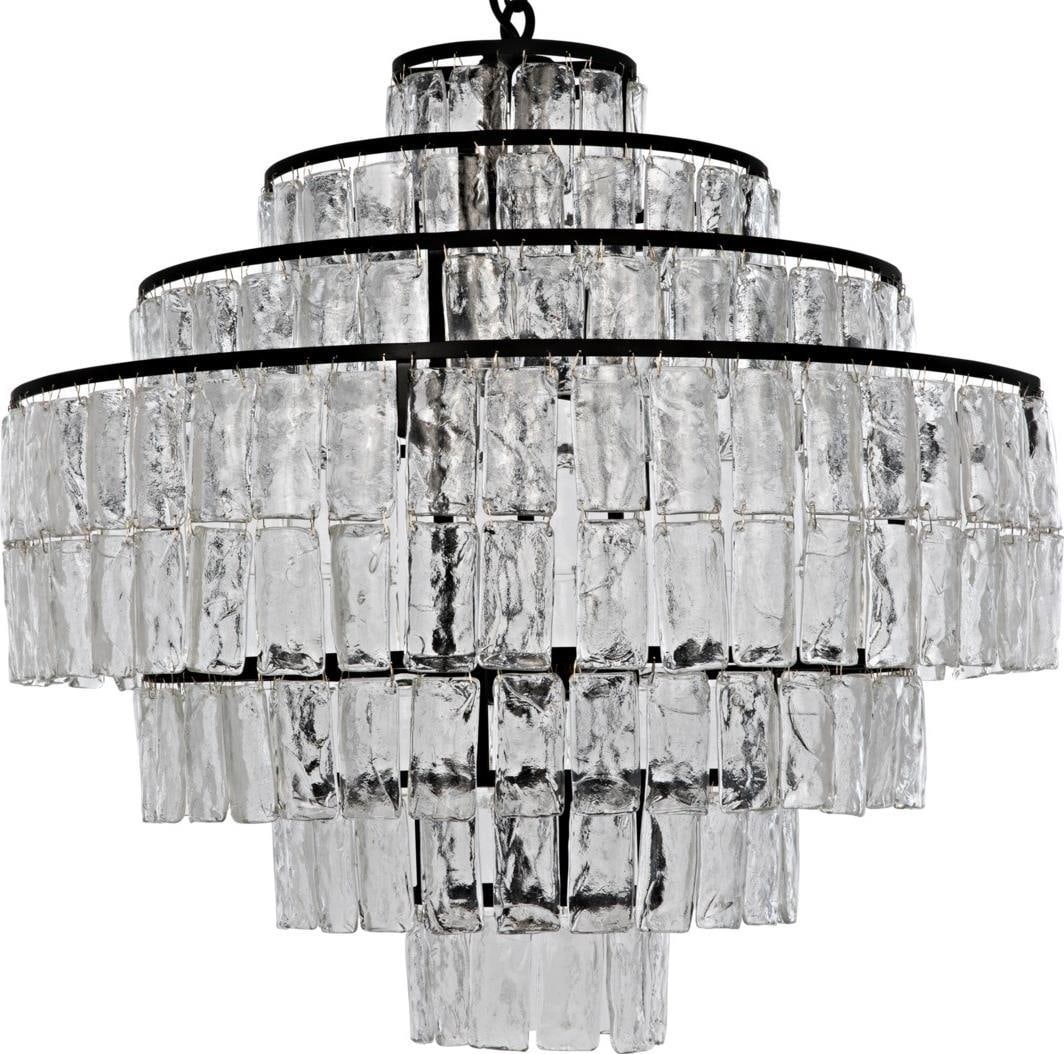 Noir Satellite Collection 8-Light Industrial Chandelier Matte Black (1 of 1)