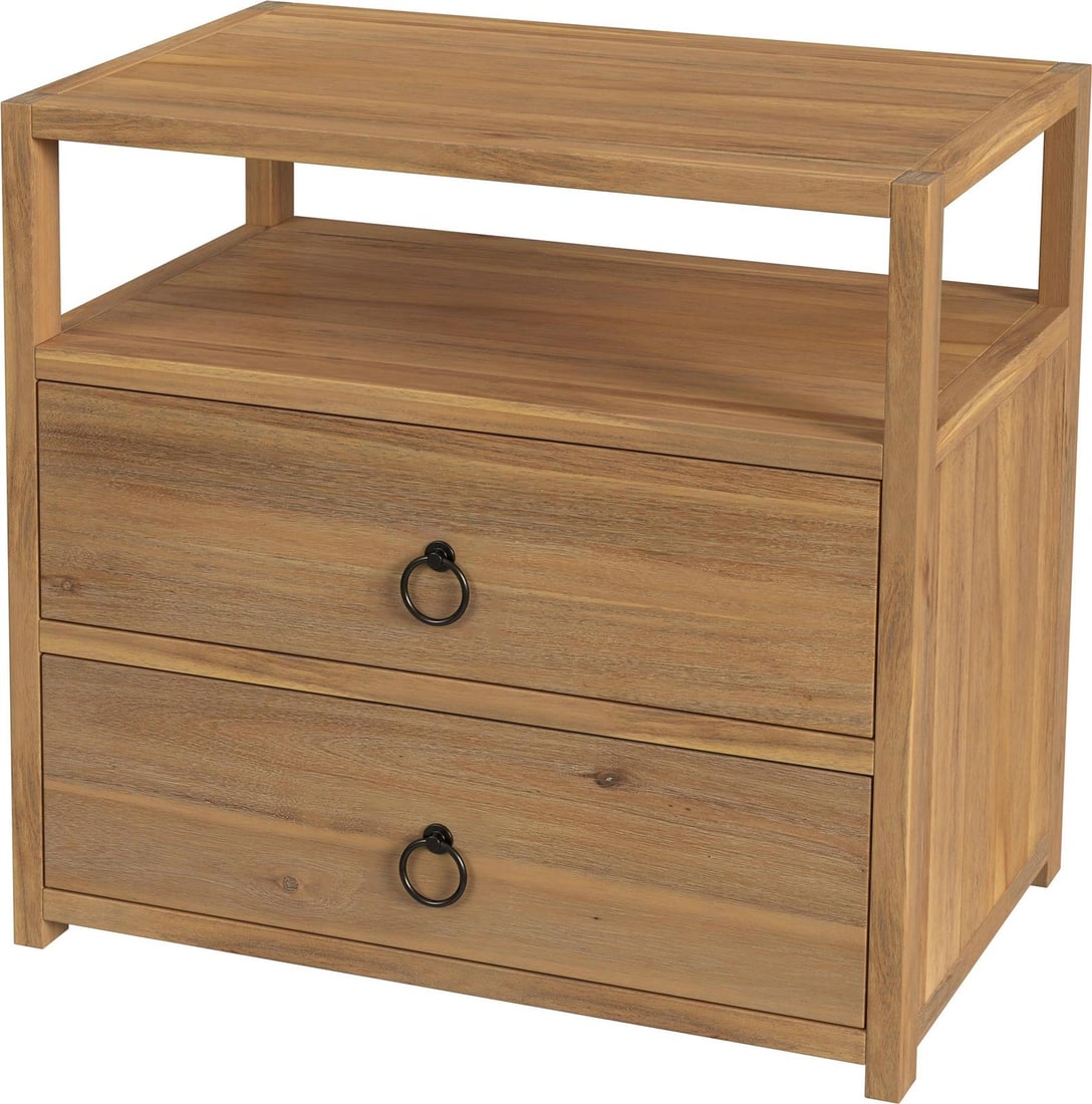 Butler Light Brown Pine Nightstand 26.25H 28W 17.25D (1 of 7)
