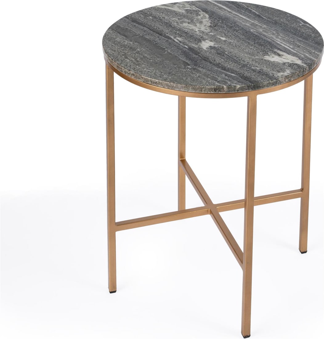 Butler Caty End Table Metalworks Multi Brass Iron Marble: Butler Caty End Table Metalworks Multi Brass Iron Marble This Elegant Caty End Table seamlessly blends style and functionality, making it a perfect addition to contemporary living spaces. Crafted with