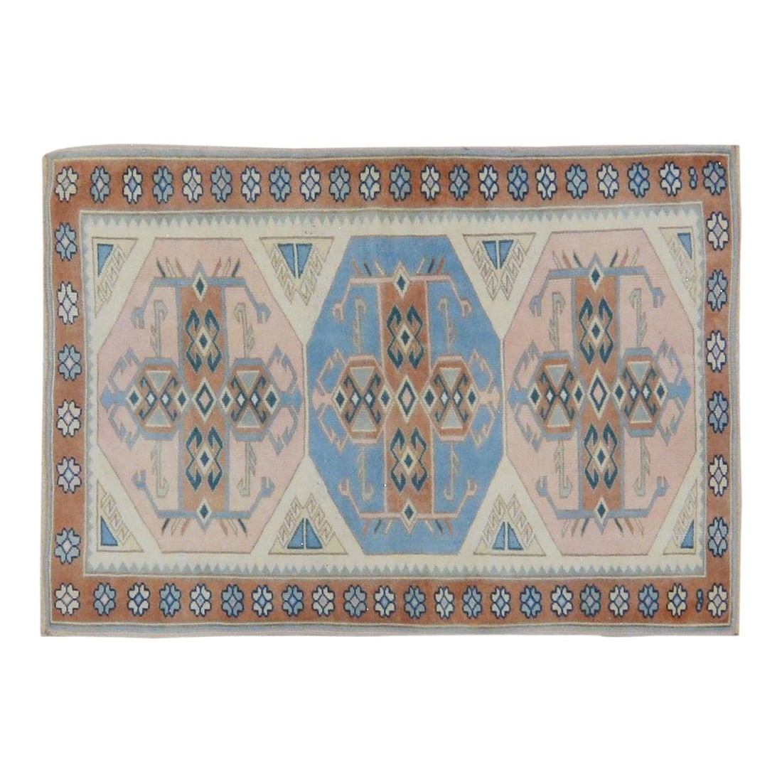 Hand-Knotted Wool Rug in Turkish Anatolian Style 2'9" x 4'1" (1 of 5)