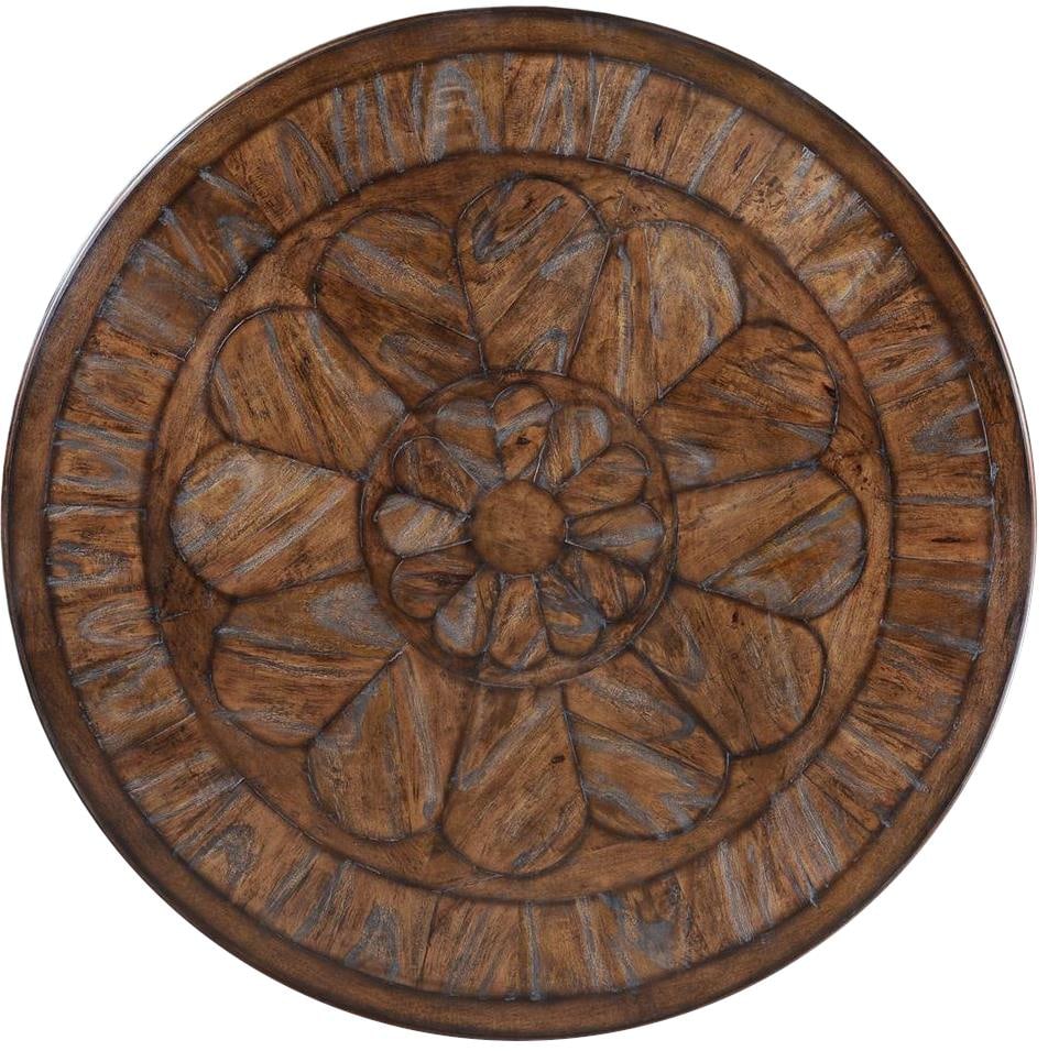 Rustic European 72 Inch Round Dining Table (1 of 3)