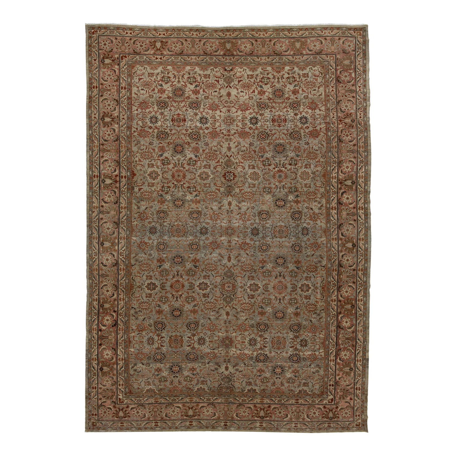 Antique Persian Malayer Wool Rug 11'9 x 16'10 Floral Design: Antique Persian Malayer Wool Rug 11'9 x 16'10 Floral Design Enhance your living space with this exquisite 1890s Antique Persian Malayer Wool Rug. This hand-knotted rug features a rich brown field ador