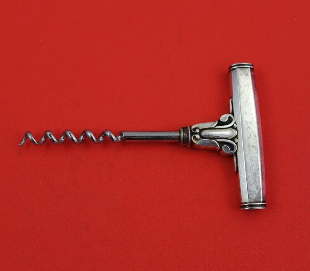 Georg Jensen Acorn Sterling Silver Corkscrew 4 3/8 Inches: Georg Jensen Acorn Sterling Silver Corkscrew 4 3/8 Inches Experience the elegance of the Acorn corkscrew by Georg Jensen, crafted from sterling silver with a stainless steel implement. This exquisite 
