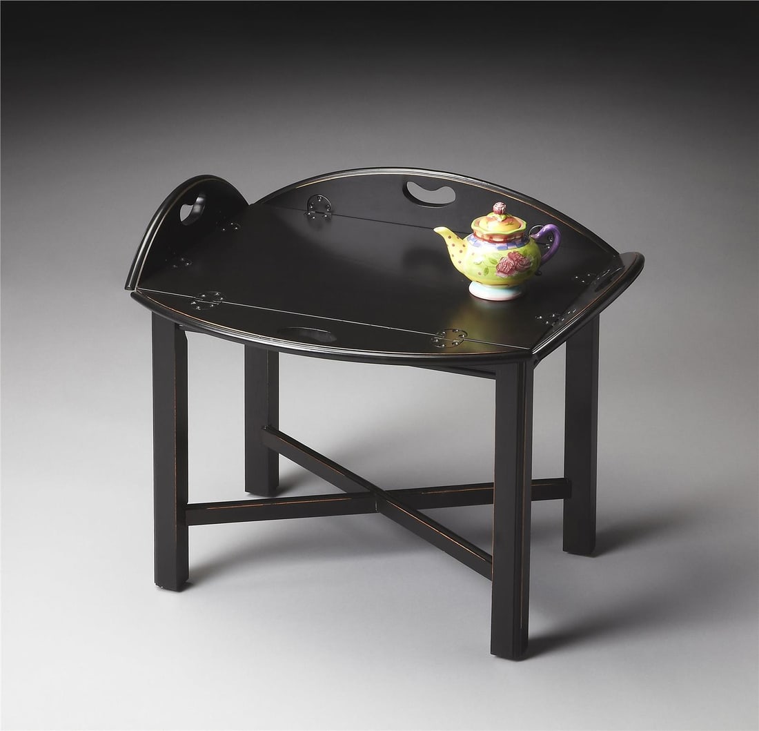 Butler Carlisle Table in Black Licorice Brown Cherry Veneer: Butler Carlisle Table in Black Licorice Brown Cherry Veneer Introducing the Timeless Design Butler Carlisle Table, a perfect blend of functionality and classic aesthetics. This English traditional sty
