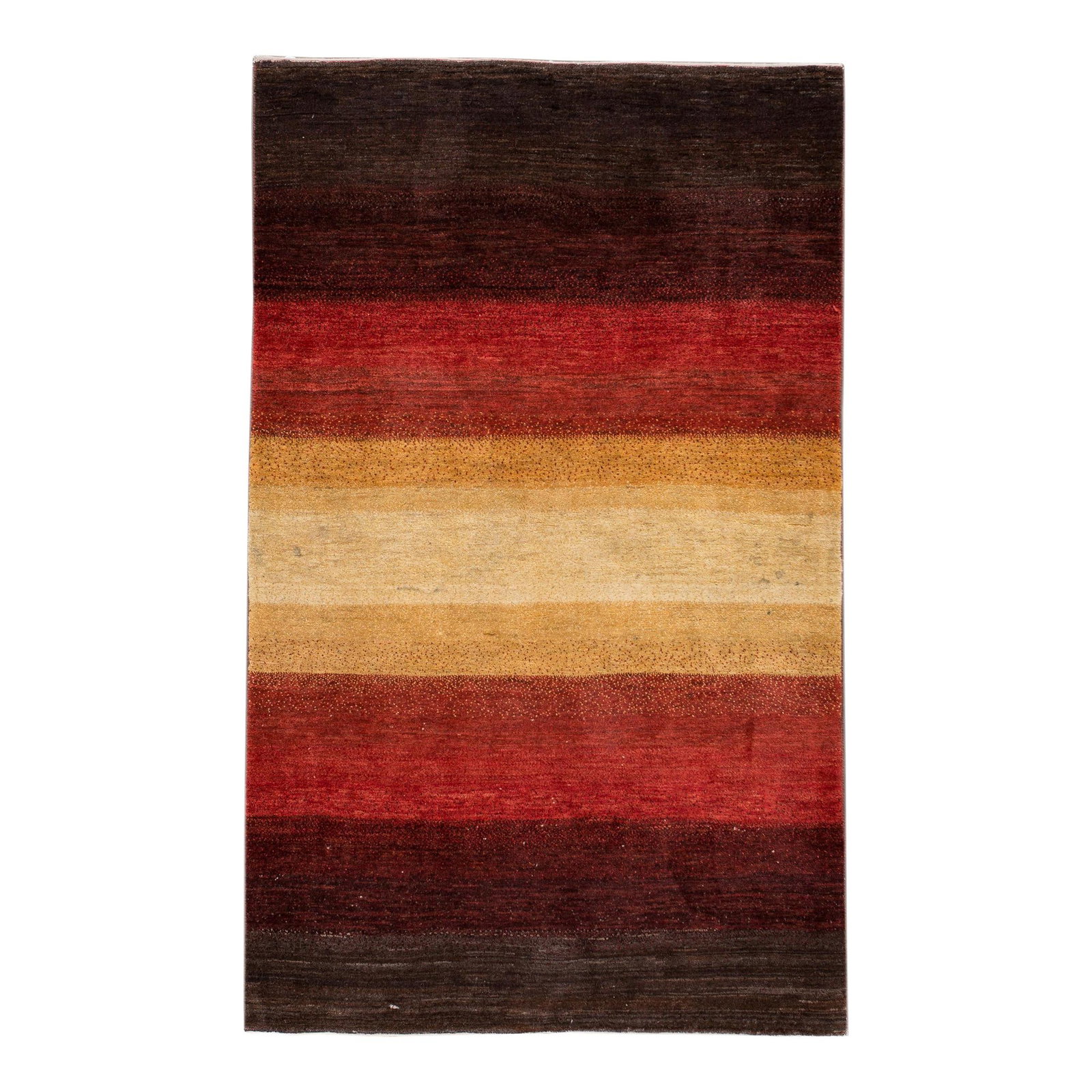 Handmade Beige Gabbeh Wool Rug with Geometric Design 4'2 x 5'11: Handmade Beige Gabbeh Wool Rug with Geometric Design 4'2 x 5'11 Discover this exquisite modern Gabbeh-style hand-woven wool rug, featuring a soft beige color field adorned with multicolor accents in a