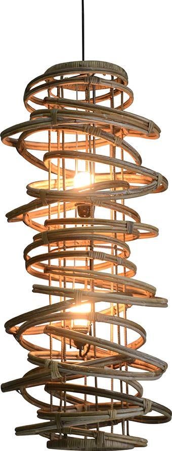 Dovetail Zedar Natural Rattan Pendant Light 39H 18W 18D UL-Listed: Dovetail Zedar Natural Rattan Pendant Light 39H 18W 18D UL-Listed Illuminate your space with the Modern Rattan Hanging Lamp, expertly crafted by Dovetail. This pendant light showcases a beautiful natu