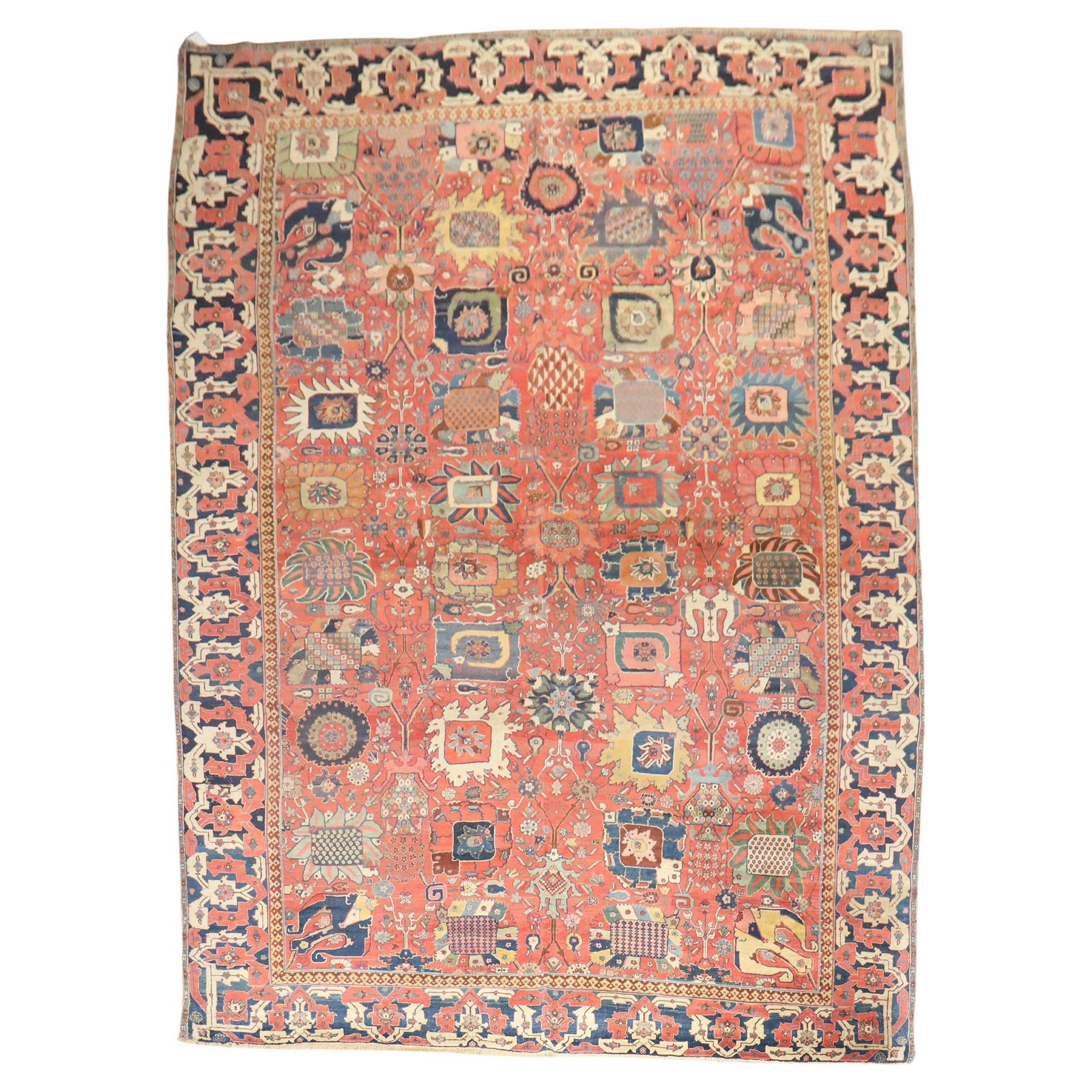 Exquisite Early 19th Century Persian Bidjar Carpet 9'6 x 15'11 Wool Hand-Woven Iran: Exquisite Early 19th Century Persian Bidjar Carpet 9'6 x 15'11 Wool Hand-Woven Iran Discover the beauty of this Early 19th Century Antique Bidjar Carpet, a remarkable piece that showcases the artistry