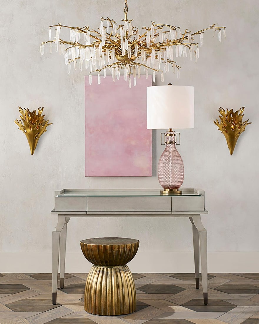 Currey Formby Gold Leaf Wall Sconce UL Listed 18.75H (1 of 4)