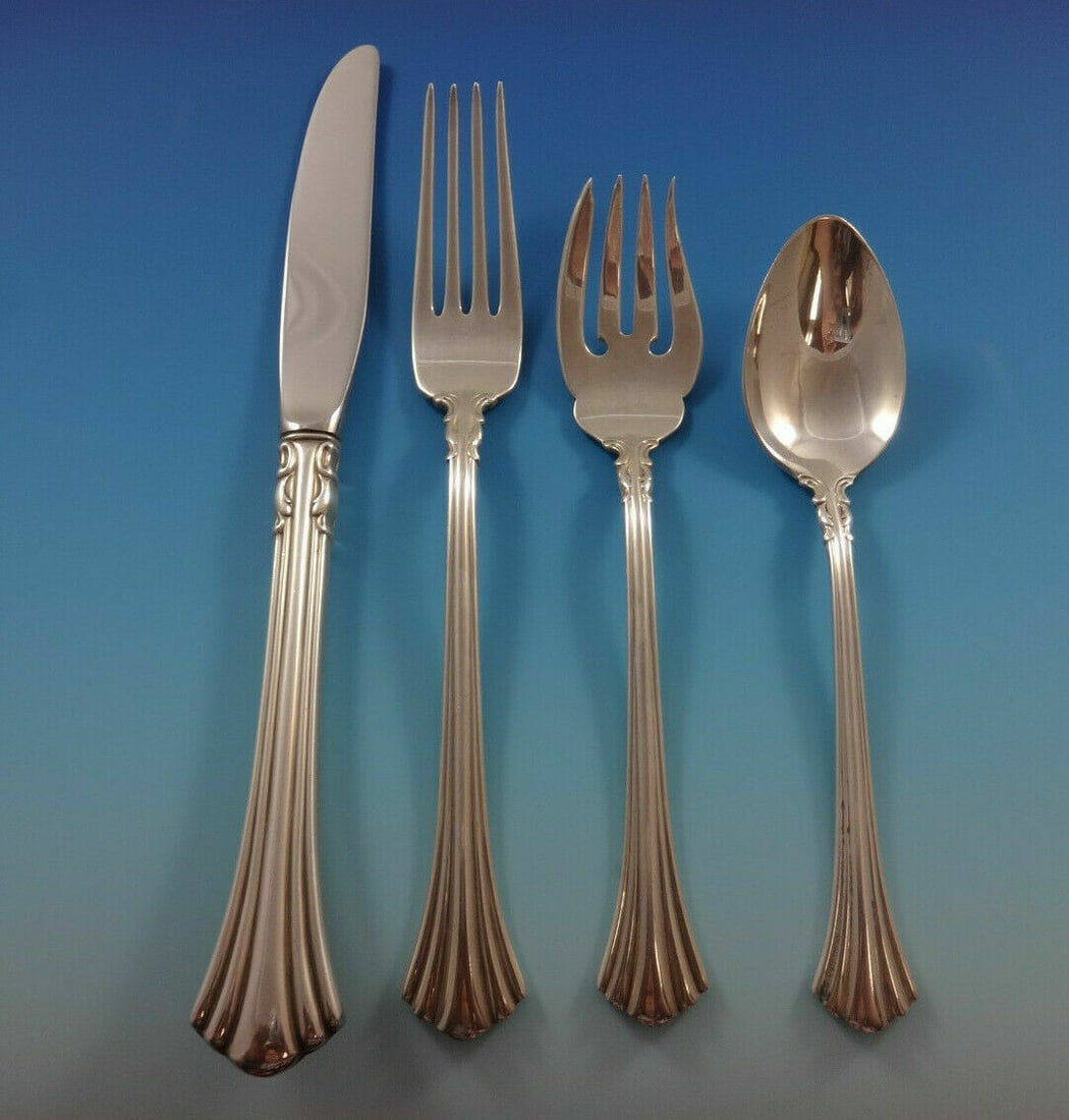 Reed and Barton Eighteenth Century Sterling Silver 4-Piece Place Setting: Reed and Barton Eighteenth Century Sterling Silver 4-Piece Place Setting This elegant 4-piece place setting in the Eighteenth Century pattern by Reed & Barton is crafted from high-quality sterling sil