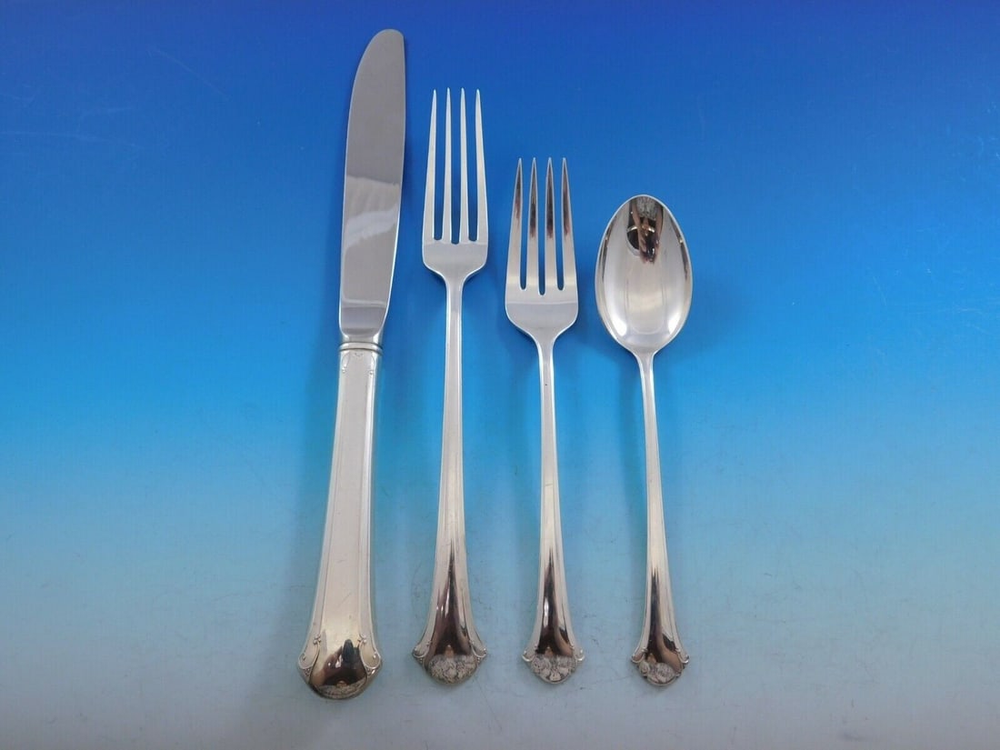 Towle Chippendale Sterling Silver 4-Piece Dinner Place Setting: Towle Chippendale Sterling Silver 4-Piece Dinner Place Setting Elevate your dining experience with this stunning Chippendale by Towle Sterling Silver Dinner Size Place Setting. This exquisite 4-piece 