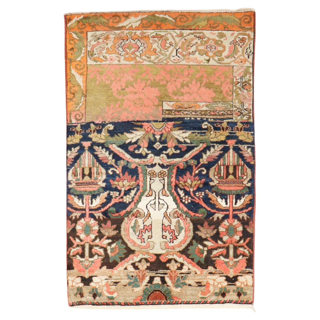Rare Antique Bakhtiari Sampler Rug Hand-Knotted Wool Iran 1920 (1 of 11)