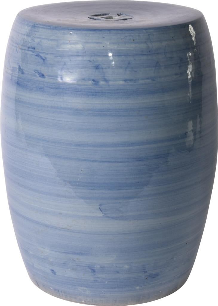 Handmade Denim Blue Ceramic Garden Stool Village Collection: Handmade Denim Blue Ceramic Garden Stool Village Collection This charming Handmade Denim Blue Village Garden Stool is a versatile piece perfect for any outdoor or indoor setting. Made of high-quality 