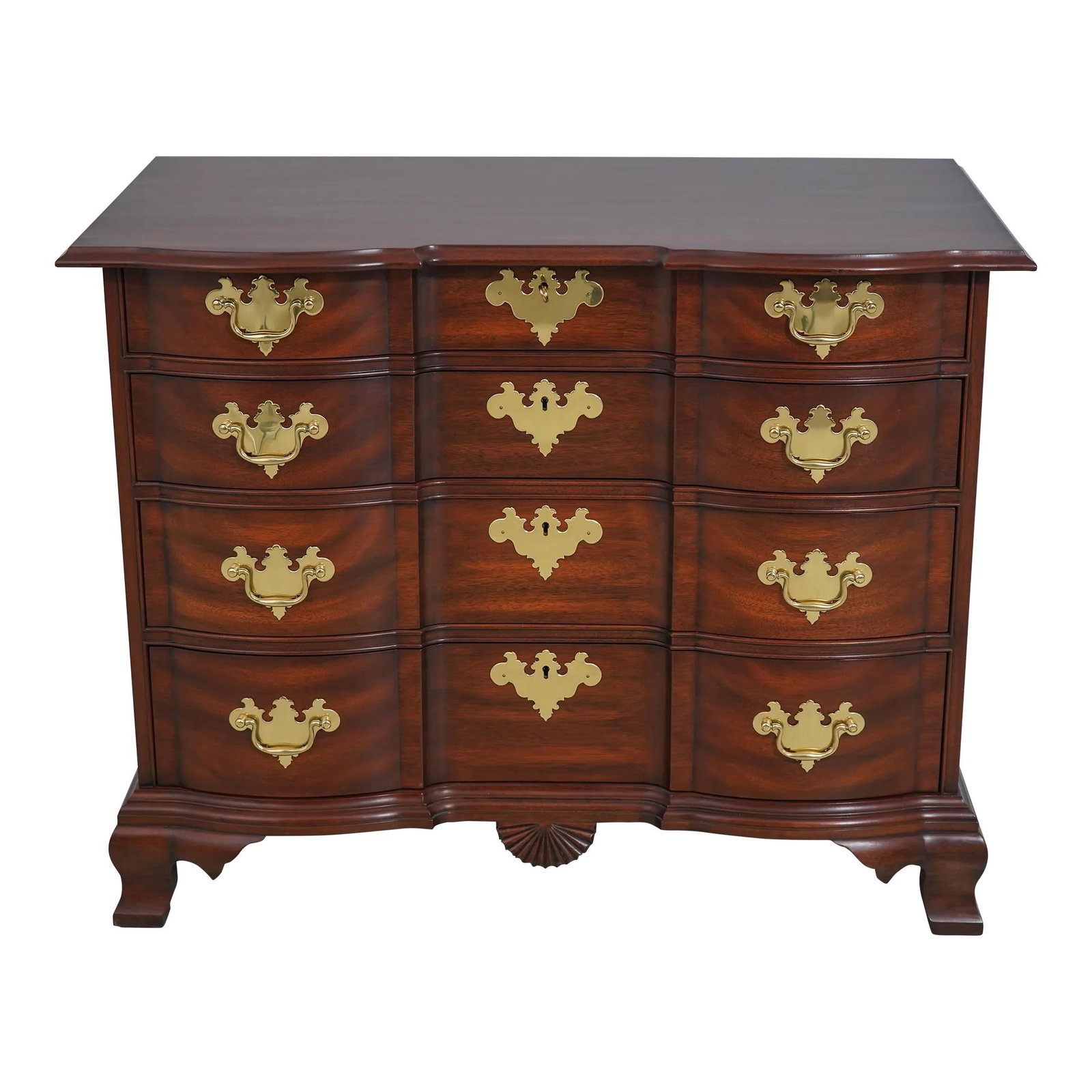 Henkel Harris SPNEA Mahogany Goddard Chest Chippendale Style: Henkel Harris SPNEA Mahogany Goddard Chest Chippendale Style Introducing the Henkel Harris Spnea Mahogany Goddard Chest, a stunning piece of furniture that combines elegance and functionality. Crafted
