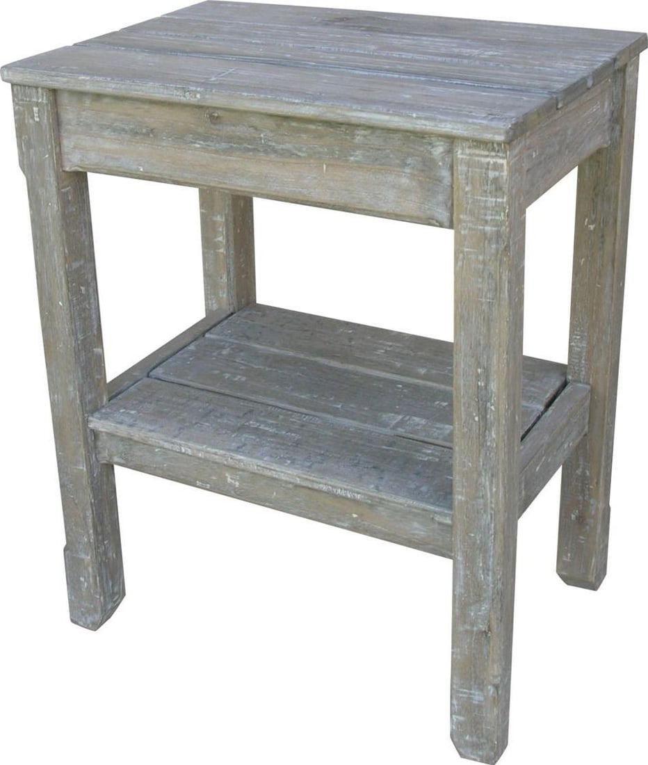 Trade Winds Riverwash Finish Cottage Side Table: Trade Winds Riverwash Finish Cottage Side Table Introducing the Timeless Cottage Side Table, beautifully designed in a Riverwash finish that complements any country farmhouse style decor. This side ta