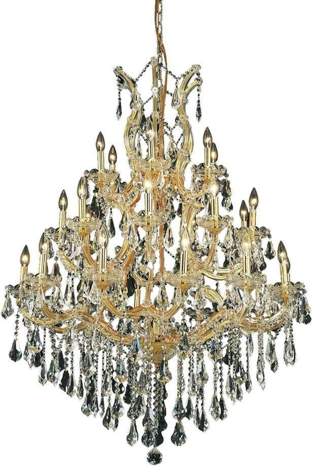Elegant Lighting Maria Theresa 28-Light Clear Crystal Bowl Chandelier: Elegant Lighting Maria Theresa 28-Light Clear Crystal Bowl Chandelier Illuminate your space with the exquisite Timeless Luxury Chandelier from the Maria Theresa Collection. This stunning bowl chandeli