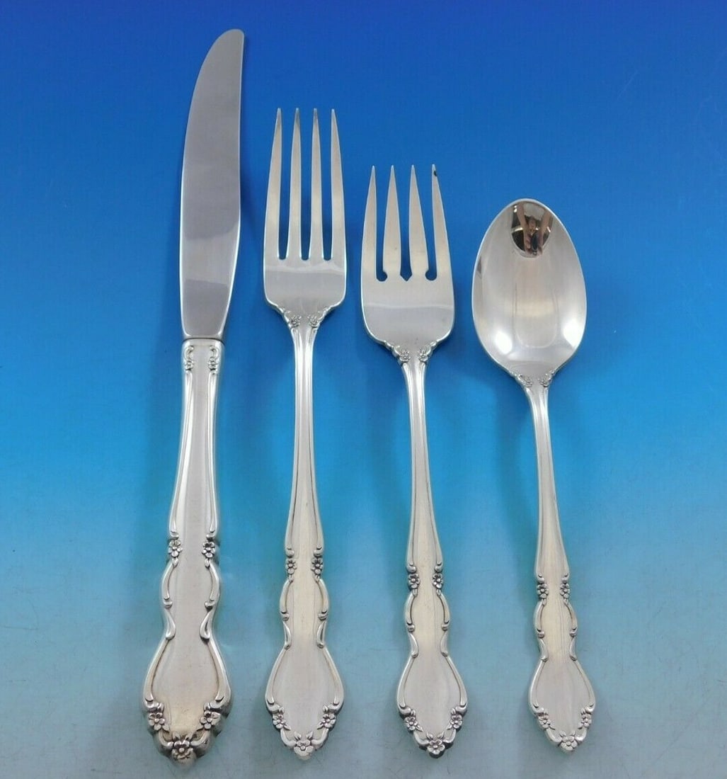 Dover by Oneida Sterling Silver 4-Piece Place Setting Vintage (1 of 4)