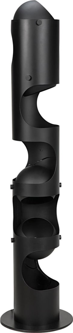 Noir Columna Matte Black Industrial Floor Lamp 58 Inches with 4 Bulbs: Noir Columna Matte Black Industrial Floor Lamp 58 Inches with 4 Bulbs Illuminate your space with this sleek matte black floor lamp, designed in an industrial style. Standing 58 inches tall, this lamp 
