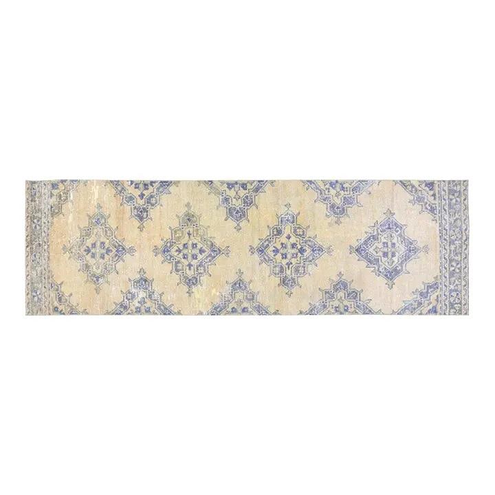 Anatolian Wool Runner Hand Knotted Vintage Turkish Carpet 3'3'' x 11'5'': Anatolian Wool Runner Hand Knotted Vintage Turkish Carpet 3'3'' x 11'5'' This vintage Turkish Anatolian rug is hand-knotted from wool using traditional techniques, combining enduring craftsmanship wit