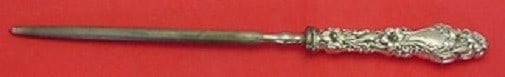 Whiting Lily Sterling Silver Roast Carving Hone 13.5 Vintage Serving Piece: Whiting Lily Sterling Silver Roast Carving Hone 13.5 Vintage Serving Piece This vintage roast carving hone, designed in the elegant Lily pattern by Whiting, showcases exquisite craftsmanship in sterli