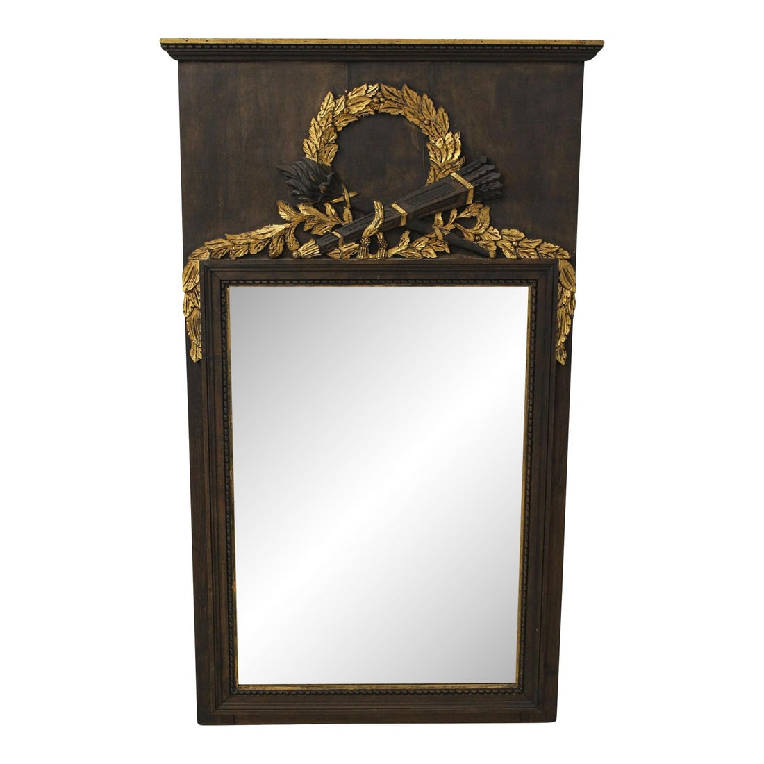 B. Altman French Empire Decorative Mirror Walnut Finish 29x49: B. Altman French Empire Decorative Mirror Walnut Finish 29x49 Enhance your space with this elegant French Empire Design Decorative Mirror, featuring a beautiful walnut finish on fir wood complemented 