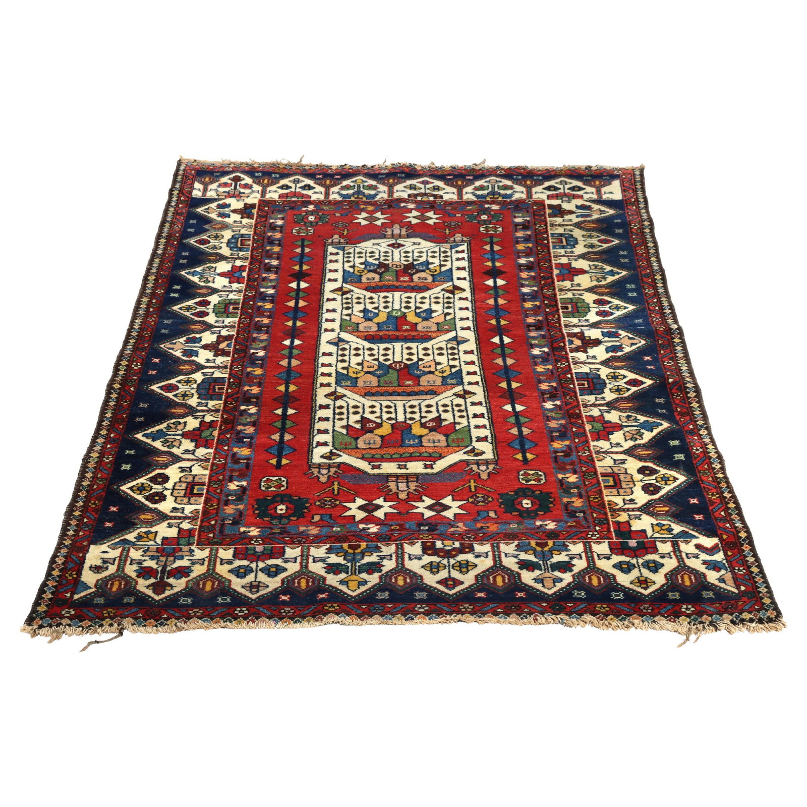 Early 20th Century Bakhtiari Wool Rug 79.5 x 52.75 Inches (1 of 10)