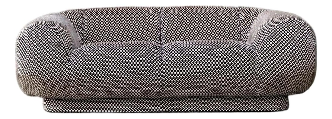 Pair of Amphibious Sofas by Steve Chase for Preview Velvet Upholstery: Pair of Amphibious Sofas by Steve Chase for Preview Velvet Upholstery This vintage pair of Steve Chase for Preview "Amphibious" sofas embodies the playful and luxurious spirit of late 1970s and 1980s 