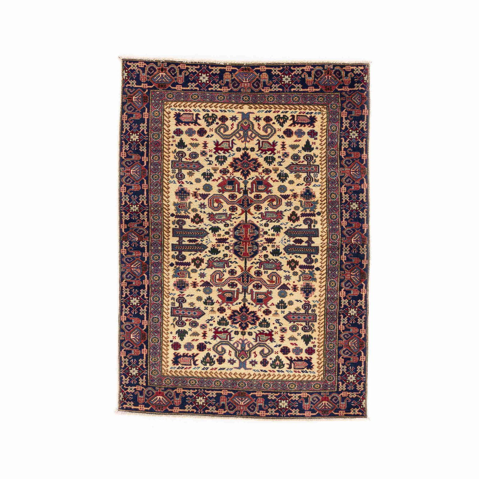 Authentic Handmade Kayseri Carpet Wool on Cotton 43.3 x 60.2: Authentic Handmade Kayseri Carpet Wool on Cotton 43.3 x 60.2 This authentic handmade Kayseri carpet is crafted from high-quality wool on cotton, showcasing the exquisite artistry of Kayseri weaving. T