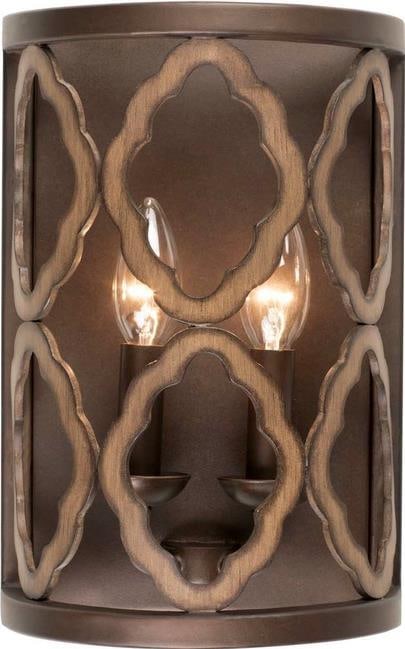 Kalco Whittaker Rustic Wrought Iron Wall Sconce 2-Light Dimmable: Kalco Whittaker Rustic Wrought Iron Wall Sconce 2-Light Dimmable Illuminate your space with this elegant Rustic Wrought Iron Wall Sconce from the Whittaker Design collection. Crafted from hand-forged 