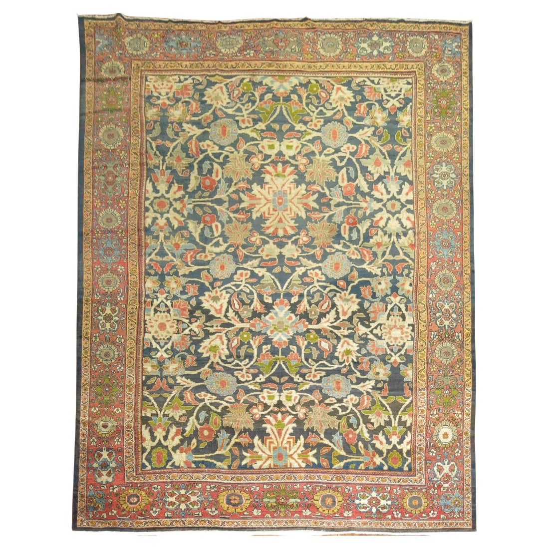 20th Century Ziegler Sultanabad Carpet Hand-Woven Wool Unique Colors: 20th Century Ziegler Sultanabad Carpet Hand-Woven Wool Unique Colors Discover the beauty of this extraordinary 20th Century Sultanabad carpet, attributed to the renowned Swiss firm Ziegler & Co. This 