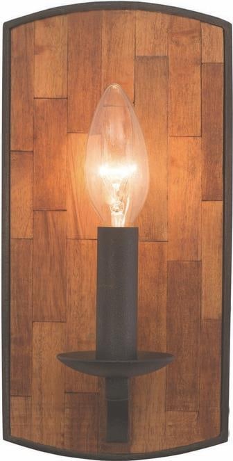 Kalco Lansdale Black Iron Wood Wall Sconce 1-Light Dimmable: Kalco Lansdale Black Iron Wood Wall Sconce 1-Light Dimmable Enhance your indoor space with the Lansdale Black Iron Wood Wall Sconce, a stunning fusion of style and functionality. Perfect for adding a 