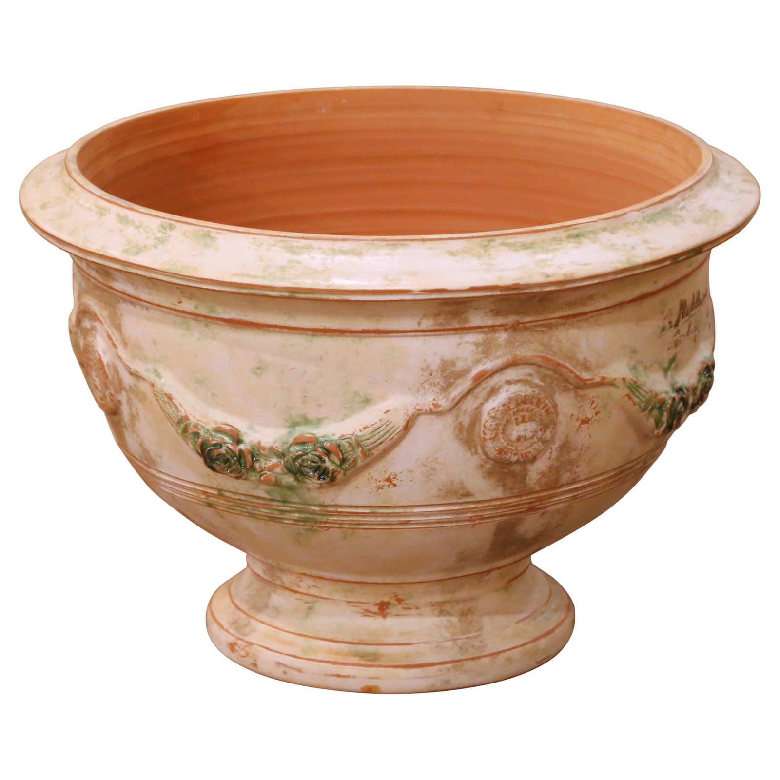Handmade French Anduze Terracotta Planter by La Madeleine Neoclassical Campana Form (1 of 14)