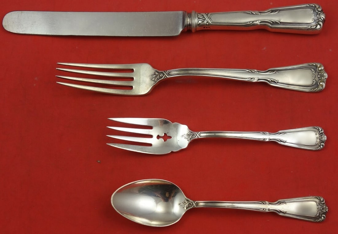 Reed & Barton Chambord Sterling Silver 4-Piece Dinner Set: Reed & Barton Chambord Sterling Silver 4-Piece Dinner Set Enhance your dining experience with this exquisite 4-piece dinner setting from the Chambord pattern by Reed and Barton. Crafted from high-qual