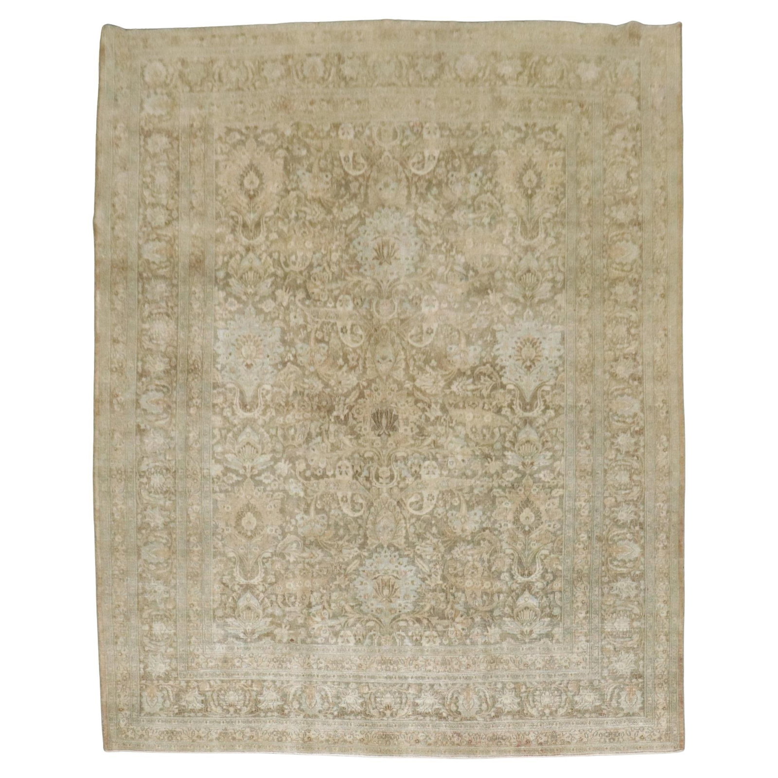 Zabihi Collection Antique Persian Khorassan Rug Wool Hand-Knotted 10'3'' x 13'7'': Zabihi Collection Antique Persian Khorassan Rug Wool Hand-Knotted 10'3'' x 13'7'' Presenting a stunning antique Persian Khorassan rug from the early 20th century, crafted with exquisite hand-knotting 
