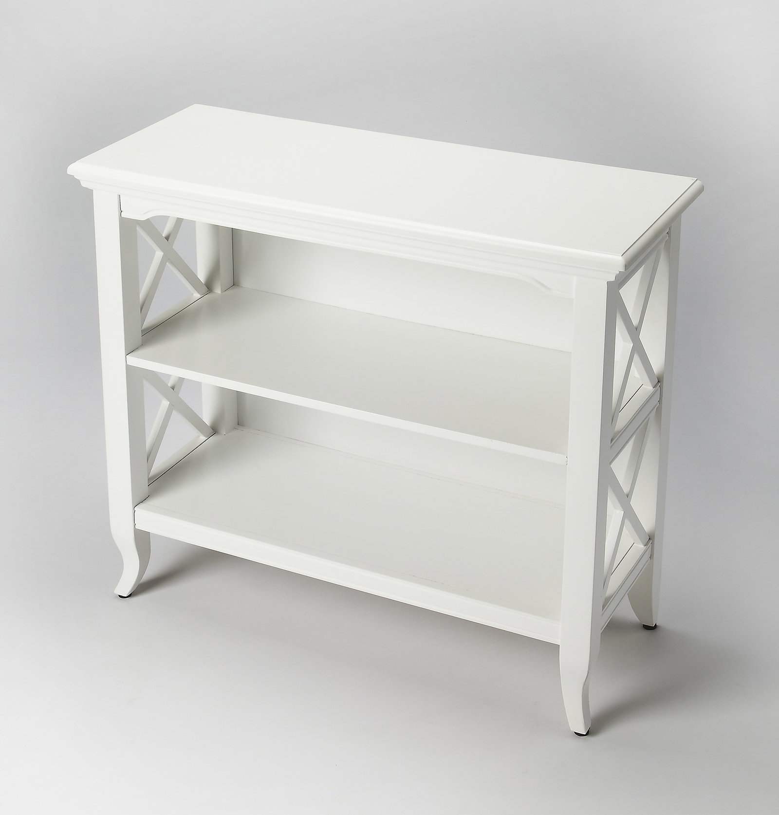 Butler Newport Classic White Bookcase with X-Shaped Design (1 of 6)