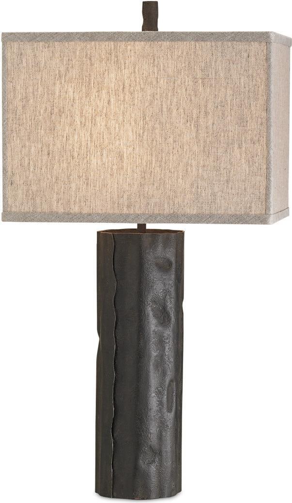Currey Caravan Industrial Table Lamp Wrought Iron Rustic Design: Currey Caravan Industrial Table Lamp Wrought Iron Rustic Design Illuminate your space with this industrial-style table lamp, crafted from durable wrought iron. This unique lamp features a rustic desig