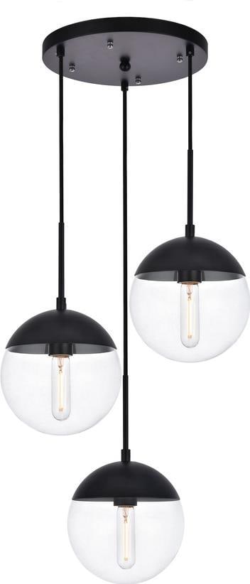 Elegant Eclipse Clear Glass Pendant Light UL-Listed 9H 18W 18D (1 of 1)
