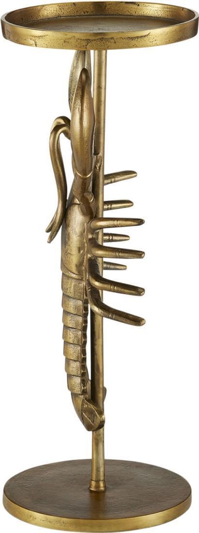 Currey Georgetown Whimsical Lobster Drinks Table in Brass (1 of 7)