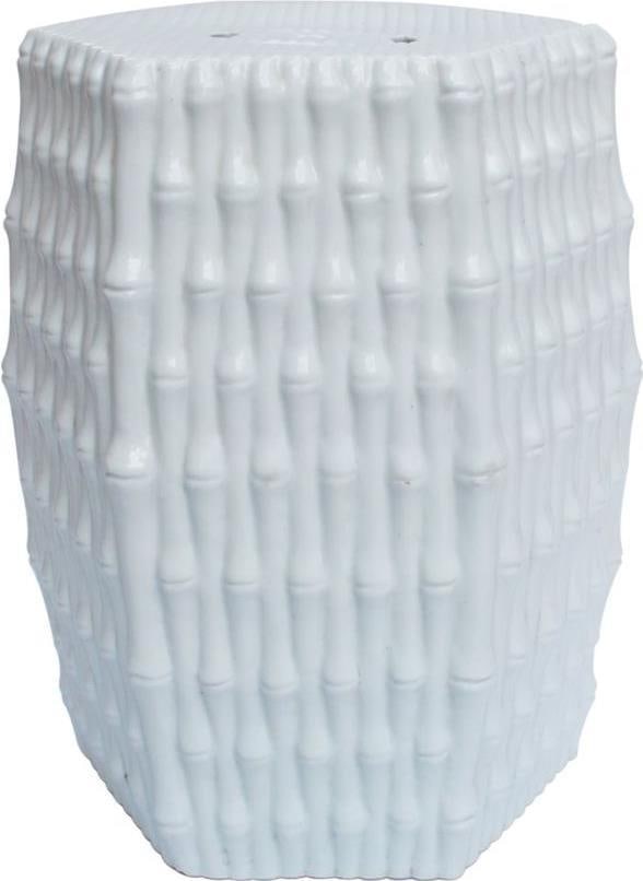 Hexagonal Bamboo Carved Porcelain Garden Stool Asian Antique Style (1 of 1)