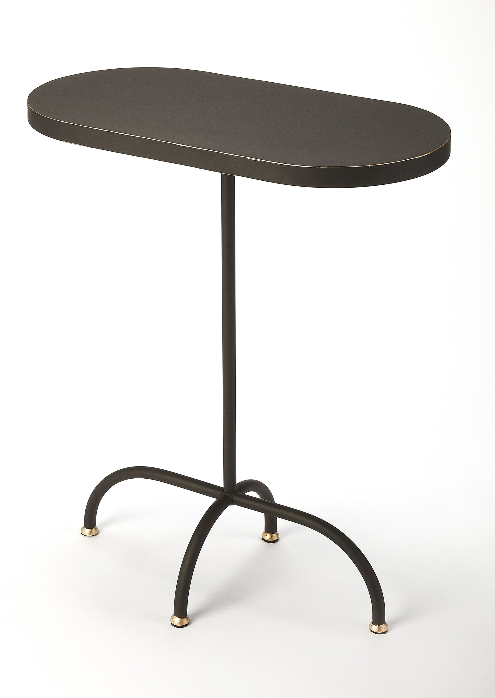 Butler Cleo Industrial Black Gold Oval Side Table: Butler Cleo Industrial Black Gold Oval Side Table Enhance your living space with the Elegant Industrial Black and Gold Cleo Side Table, a stunning piece that combines modern design with timeless elega