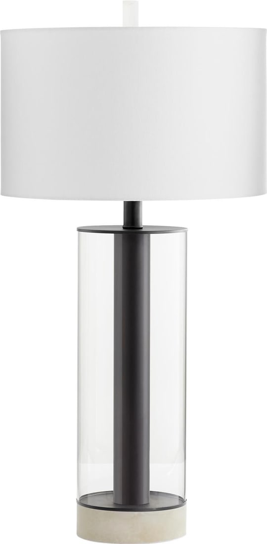 Cyan Messier Table Lamp Gunmetal Marble 34.75 Inch: Cyan Messier Table Lamp Gunmetal Marble 34.75 Inch Illuminate your space with the Traditional Messier Table Lamp, a stunning fusion of modern materials and classic design. Standing at a height of 34.7