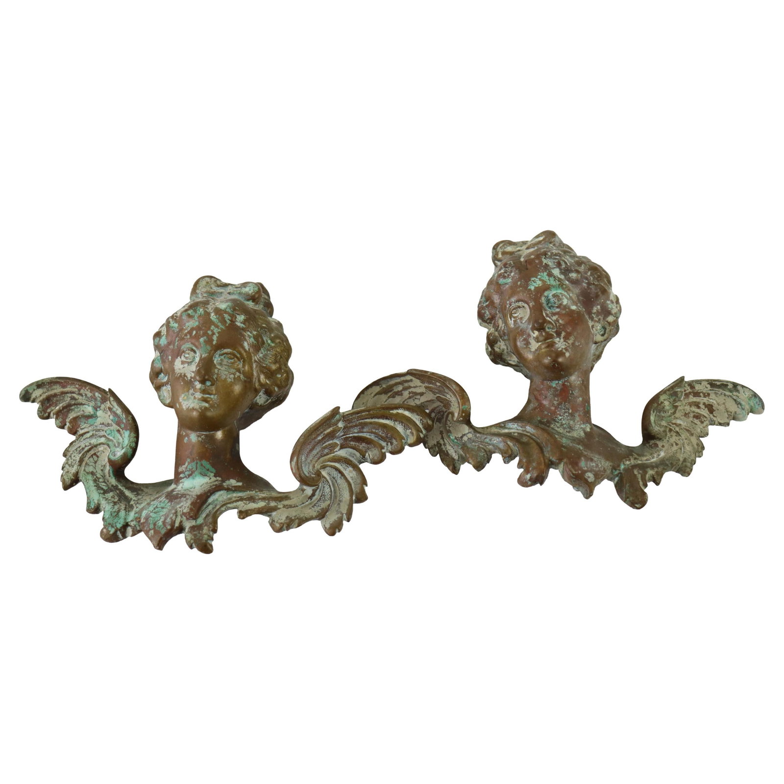 Set of 2 Antique French Neoclassical Bronze Accoutrements c1890: Set of 2 Antique French Neoclassical Bronze Accoutrements c1890 This exquisite pair of antique French neoclassical bronze accoutrements, dating back to circa 1890, showcases intricate cherubic figures