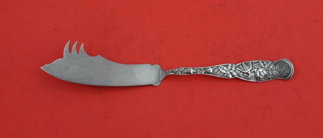 Knowles Rose Bug Sterling Silver Cheese Knife 7 1/2 inches Monogrammed: Knowles Rose Bug Sterling Silver Cheese Knife 7 1/2 inches Monogrammed This exquisite cheese knife features a flat handle design in the elegant Rose aka Bug pattern by Knowles, crafted from high-quali