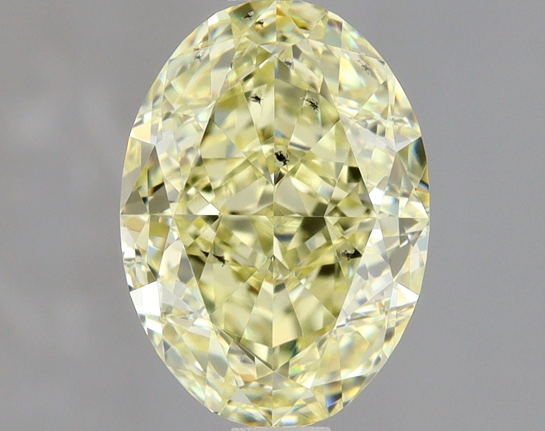 Loose Diamond - OVAL 1.62ct Fancy Light Yellow SI2: Loose Diamond - OVAL 1.62ct Fancy Light Yellow SI2 Source: Natural Shape: OVAL Carats: 1.62 Color: Fancy Light Yellow Certification: GIA Video: