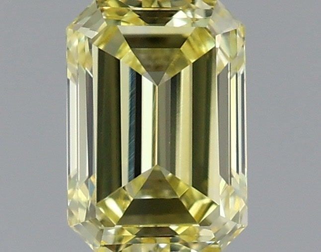 Loose Diamond - EMERALD 0.8ct Fancy Intense Yellow VVS2: Loose Diamond - EMERALD 0.8ct Fancy Intense Yellow VVS2 Source: This is a real non-mined Diamond that has been grown in a lab Shape: EMERALD Carats: 0.8 Color: Fancy Intense Yellow Certification: IGI 