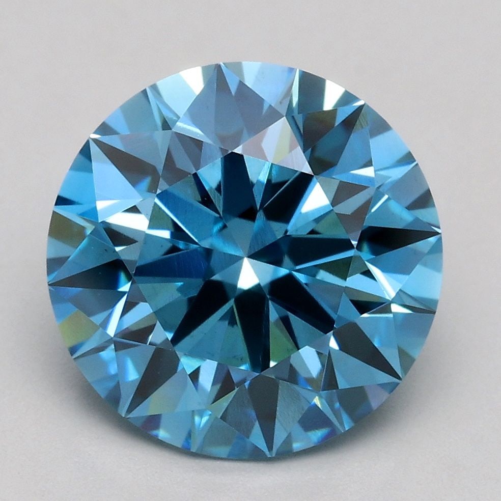 Ideal Loose Diamond - ROUND 3.04ct Fancy Vivid Blue VS2: Ideal Loose Diamond - ROUND 3.04ct Fancy Vivid Blue VS2 Source: This is a real non-mined Diamond that has been grown in a lab Shape: ROUND Carats: 3.04 Color: Fancy Vivid Blue Certification: IGI Video