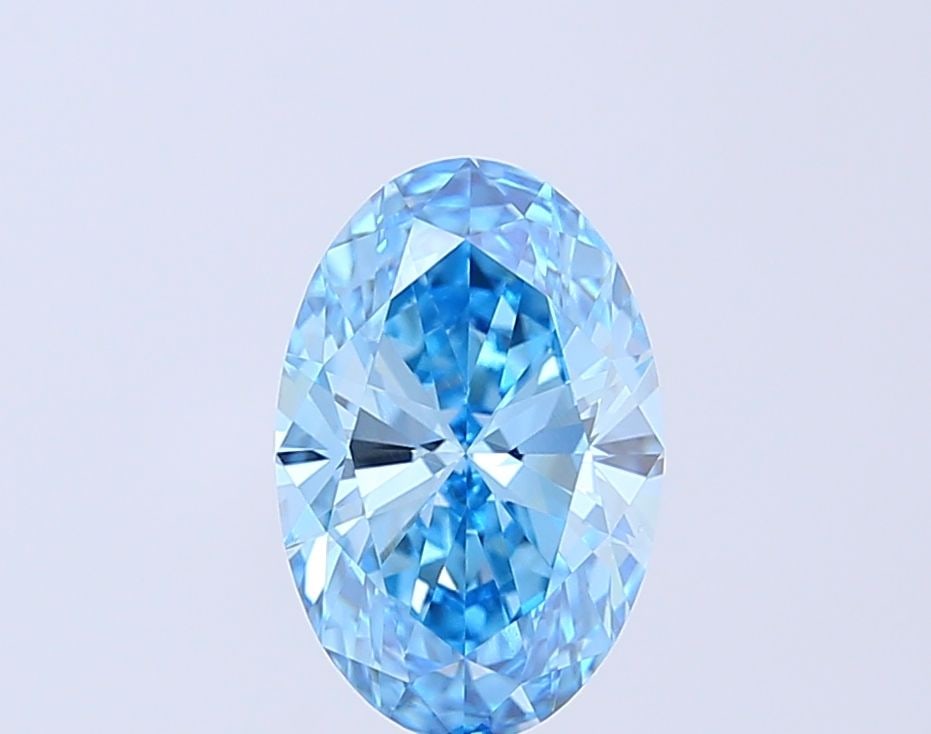 Loose Diamond - OVAL 2.01ct Fancy Vivid Blue VVS2: Loose Diamond - OVAL 2.01ct Fancy Vivid Blue VVS2 Source: This is a real non-mined Diamond that has been grown in a lab Shape: OVAL Carats: 2.01 Color: Fancy Vivid Blue Certification: IGI Video: