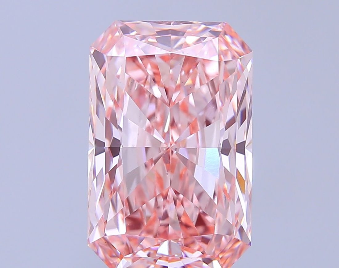 Loose Diamond - RADIANT 7.05ct Fancy Vivid Pink VS1: Loose Diamond - RADIANT 7.05ct Fancy Vivid Pink VS1 Source: This is a real non-mined Diamond that has been grown in a lab Shape: RADIANT Carats: 7.05 Color: Fancy Vivid Pink Certification: IGI Video: